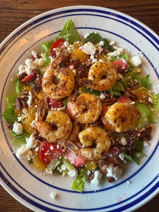 Grilled Shrimp Strawberry Salad.