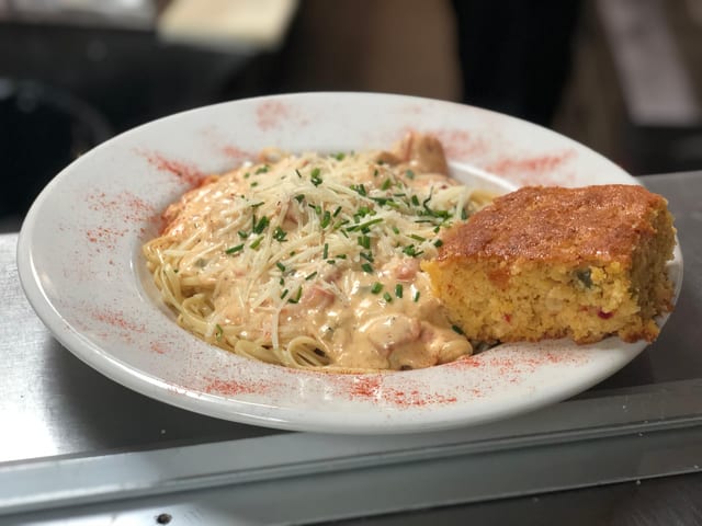 Lunch Cajun Pasta.