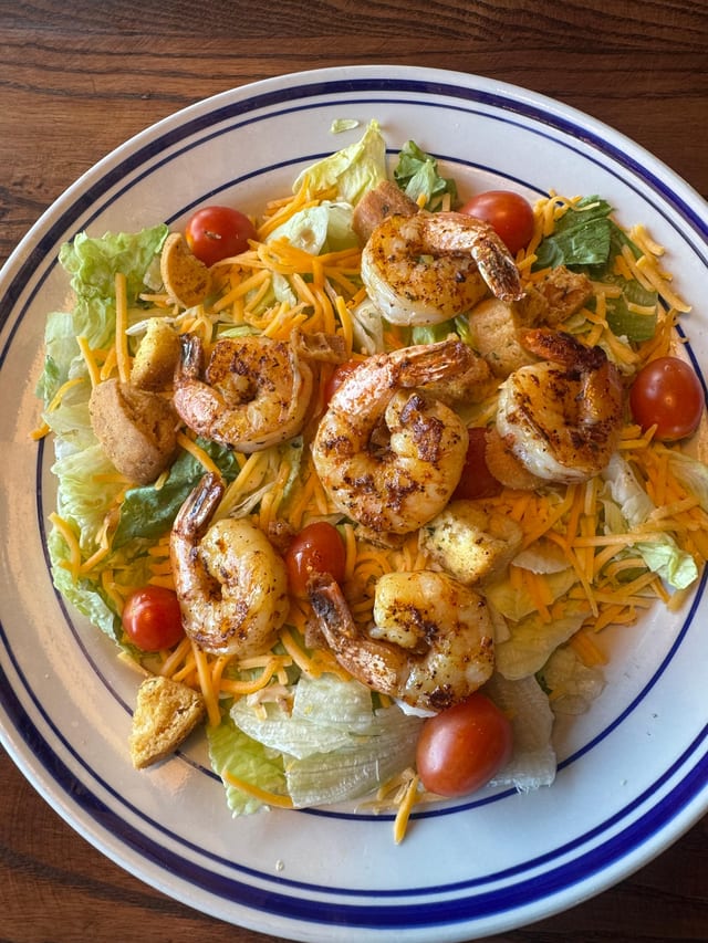 Blackened Shrimp Salad.