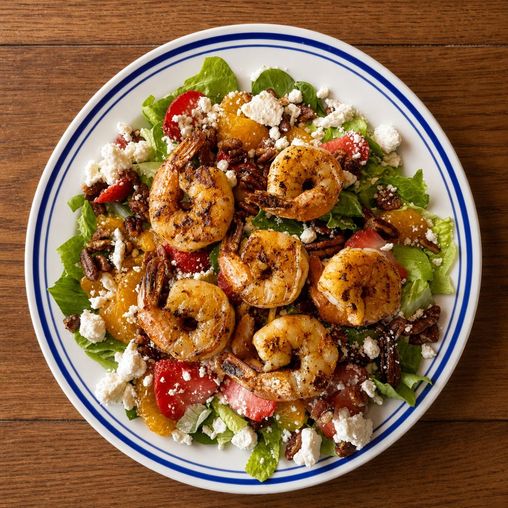 Grilled Shrimp Strawberry Salad.