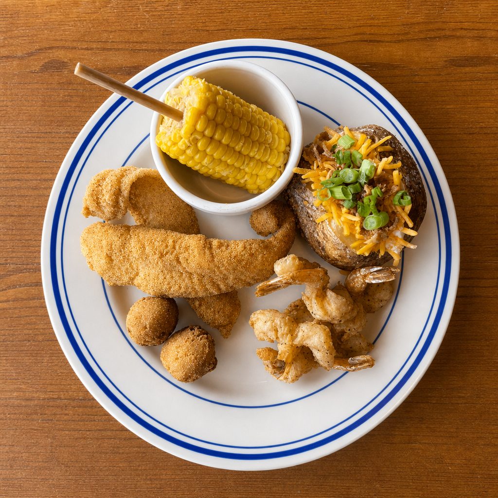 Catfish and Shrimp.