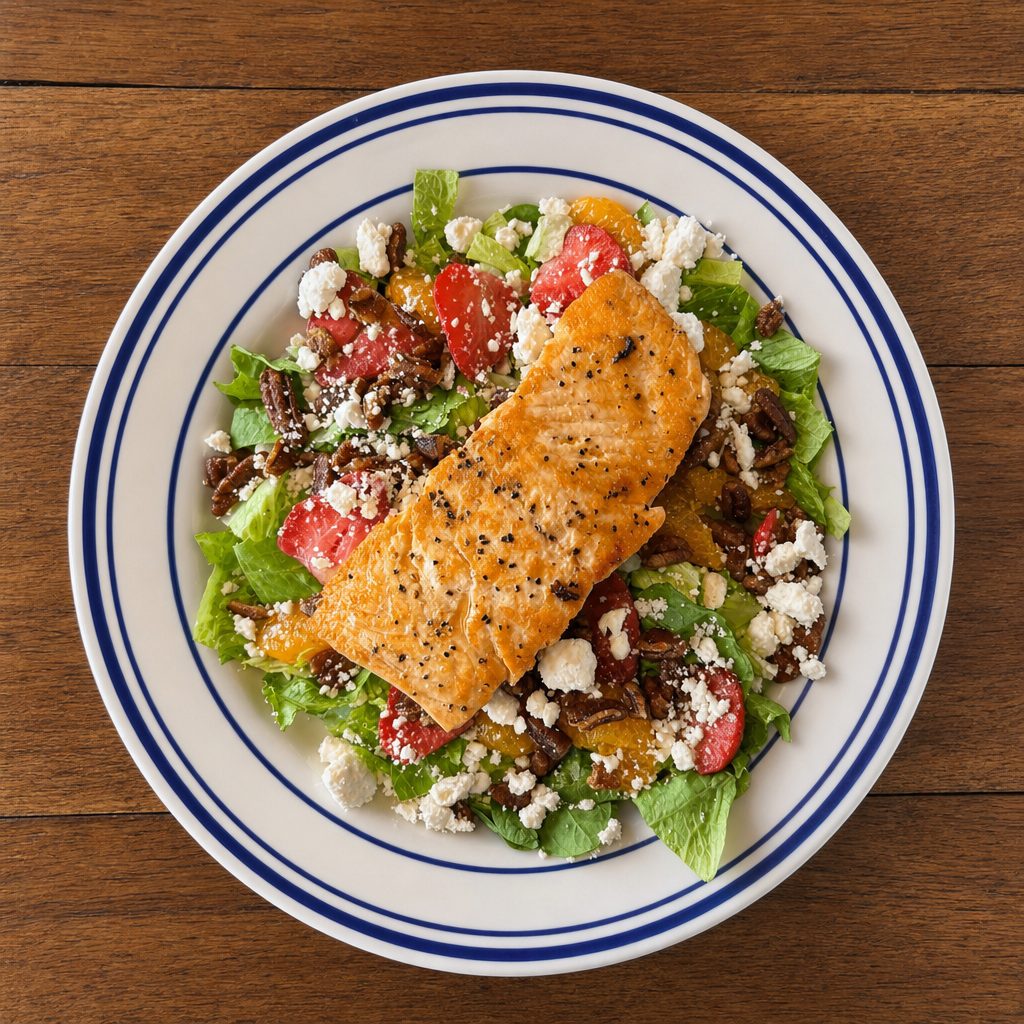Salmon Strawberry Salad.