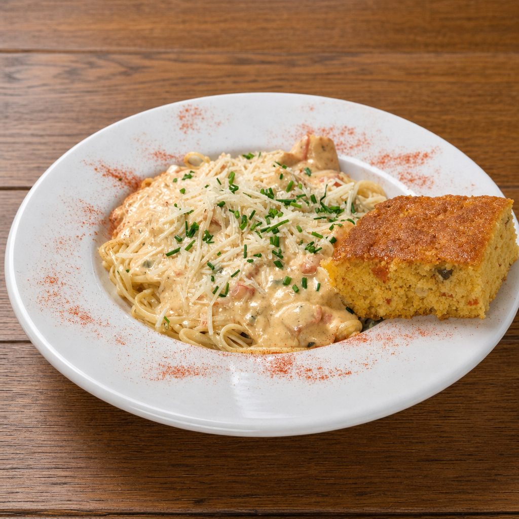 Lunch Cajun Pasta.