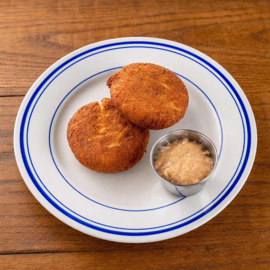 Crabcakes.
