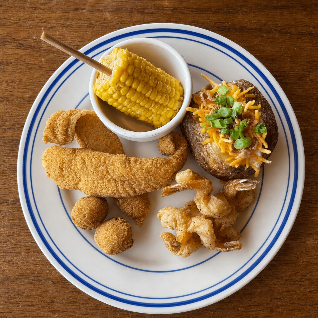 Catfish and Shrimp.
