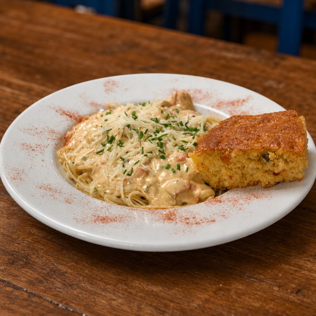 Lunch Cajun Pasta.