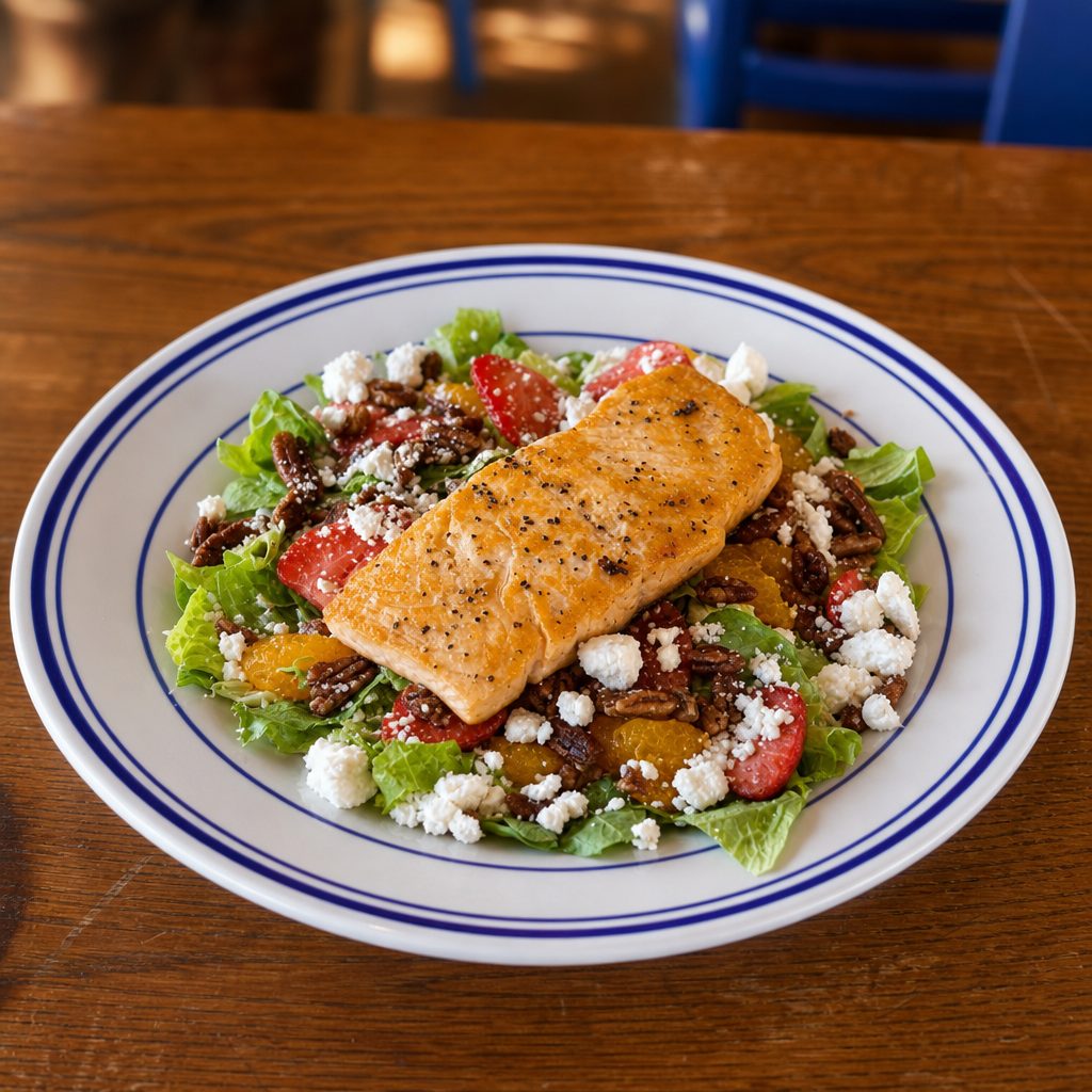 Salmon Strawberry Salad.