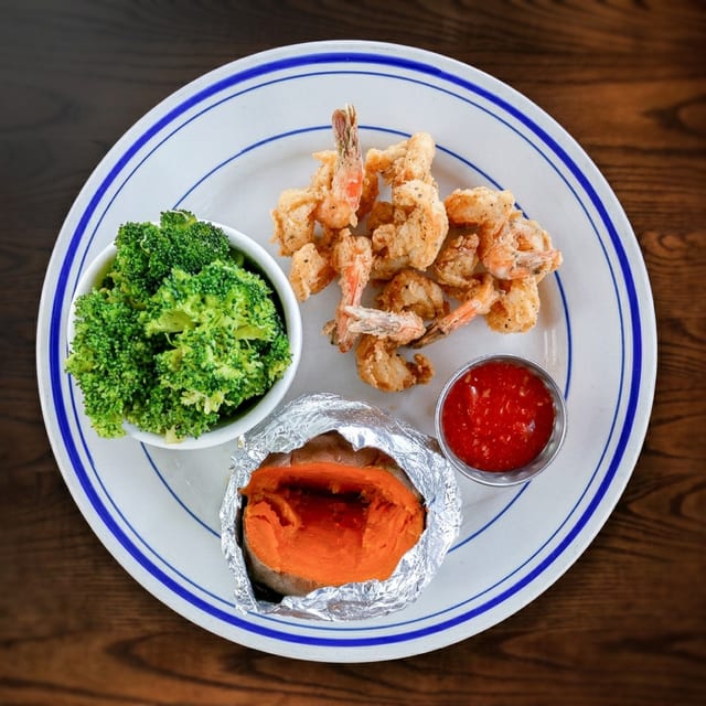 Butterflied Shrimp.