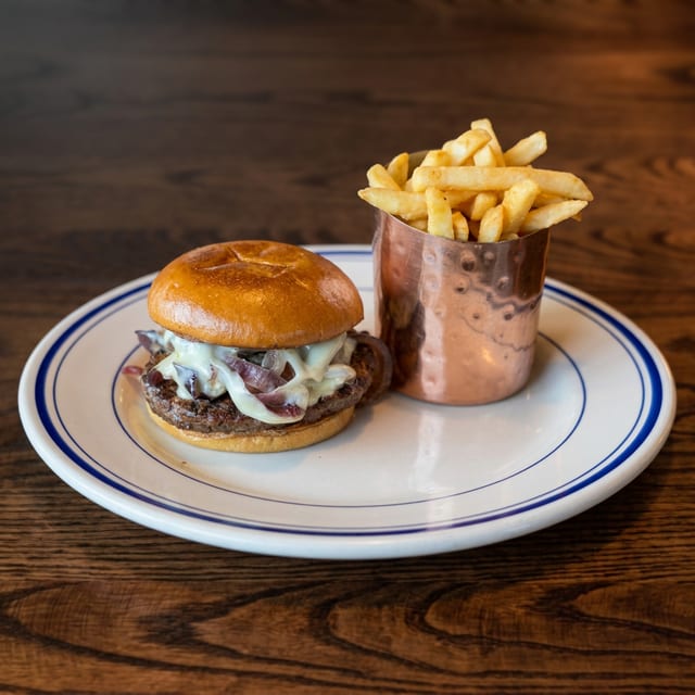Mushroom Swiss Burger.