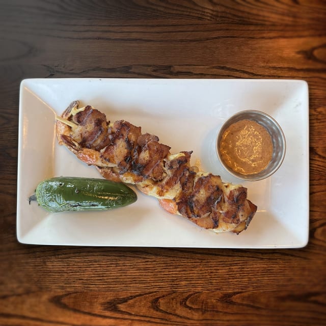 Bacon Wrapped Shrimp.