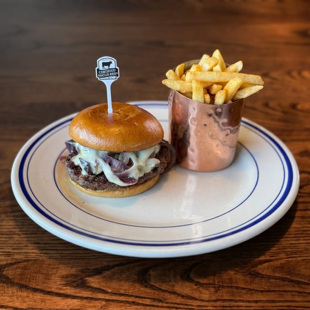 Mushroom Swiss Burger.