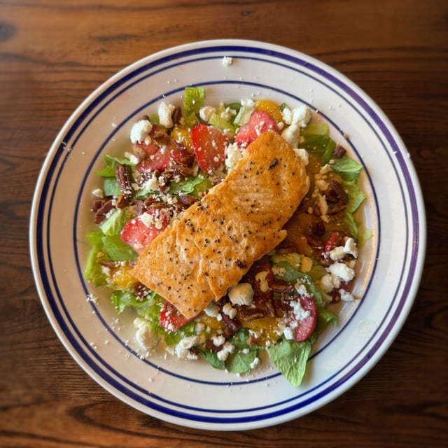 Salmon Strawberry Salad.