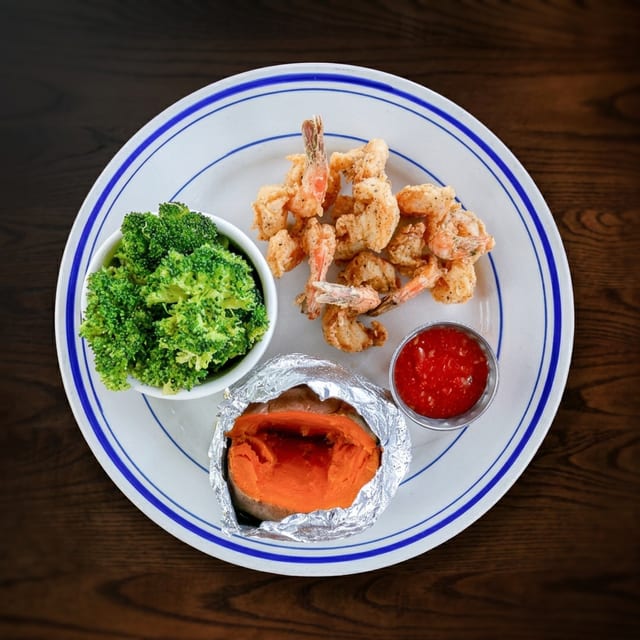 Butterflied Shrimp.